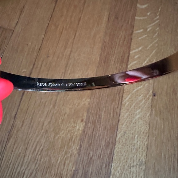 Kate Spade New York CREAM IVORY TAKE A BOW Gold CLASSIC Bangle Ribbon Bracelet - Picture 7 of 8